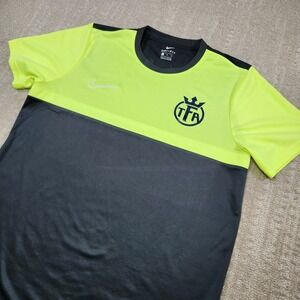 Nike Soccer Shirt Men XL The Futbol Academy Pro Top Practice Jersey Vented Gray